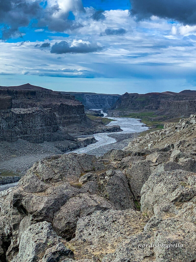 Felsschlucht mit dem Fluss Jökulsá á Fjöllum