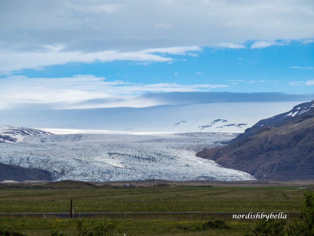 Sicht auf die Gletscherzunge Fláajökull