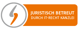 Logo der IT-Recht Kanzlei: Juristisch betreut durch IT-Recht Kanzlei